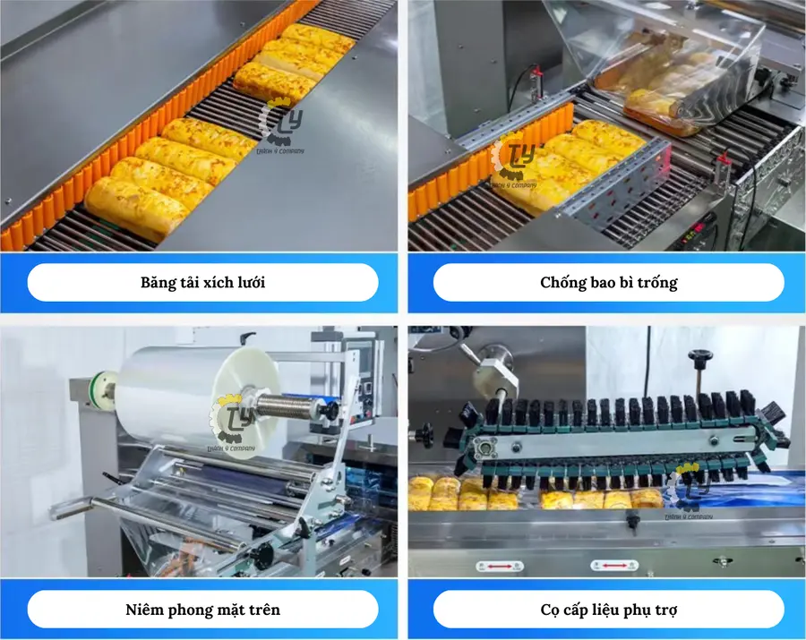 Máy Đóng Gói Ngang Tự Động Cho Đồ Ăn Liền 180 Túi/Phút