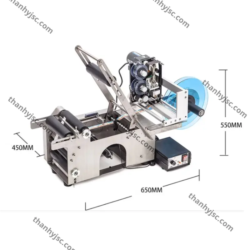 Máy Dán Nhãn Chai Tròn Bán Tự Động TY-DN50