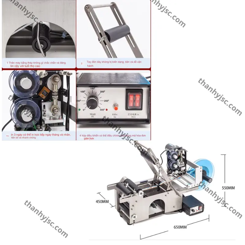 Máy Dán Nhãn Chai Tròn Bán Tự Động TY-DN50