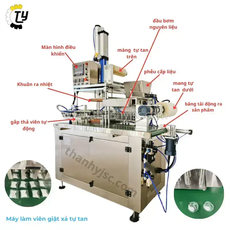 Máy Làm Viên Giặt Xả Tự Tan TY-GX25