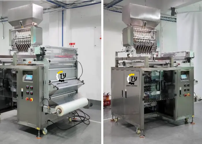Máy Chiết Rót Và Đóng Gói Hạt Tự Động 6 Làn