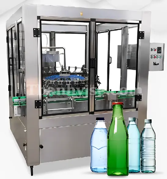 Máy Rửa Chai Lọ Tự Động 30 Đầu Rửa, Năng Suất 6000C/H - TY-RT30D
