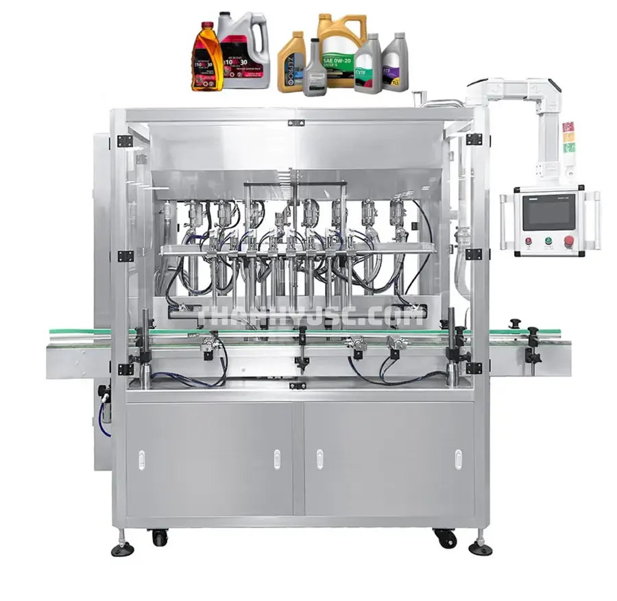 Dây Chuyền Chiết Rót Và Đóng Gói Dung Dịch Lỏng Tự Động 8 Vòi