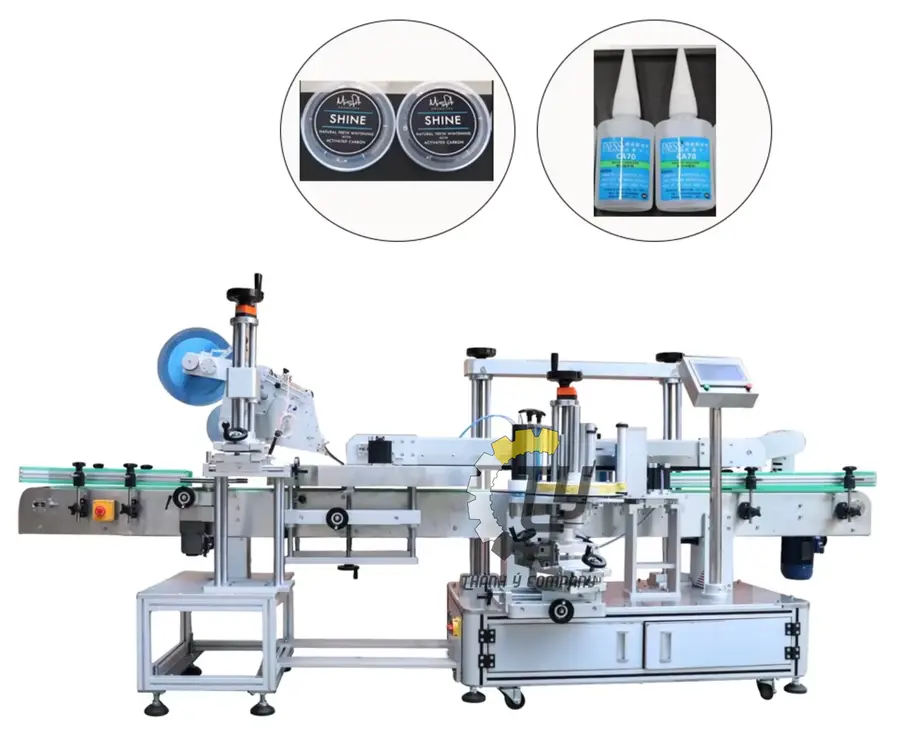 Máy Dán Nhãn Hai Mặt Trên Và Bên Cho Bao Bì Tự Động