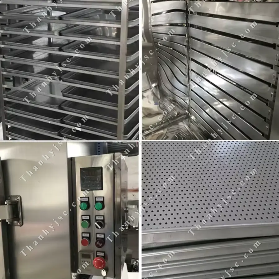 Máy Sấy Cốm, Tủ Sấy Bột Dược Phẩm 16 Khay