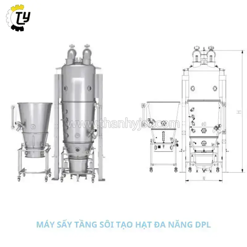 Máy Sấy Tầng Sôi Tạo Hạt Đa Năng DPL-120
