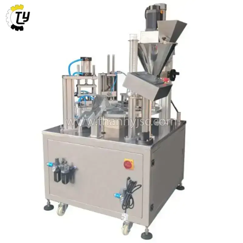 Máy Chiết Rót Và Đóng Nắp Cốc Cà Phê Tự Động