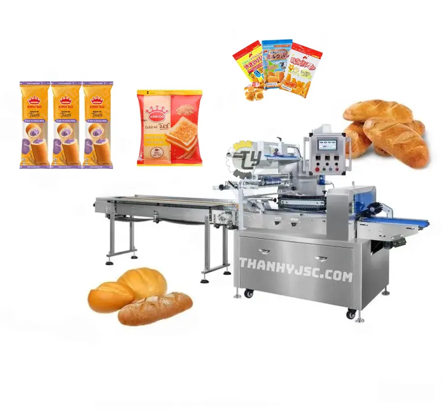 Máy Đóng Gói Ngang Tự Động Cho Đồ Ăn Liền 180 Túi/Phút