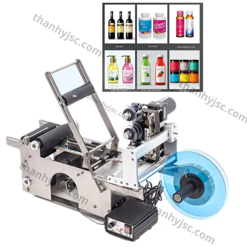 Máy Dán Nhãn Chai Tròn Bán Tự Động TY-DN50