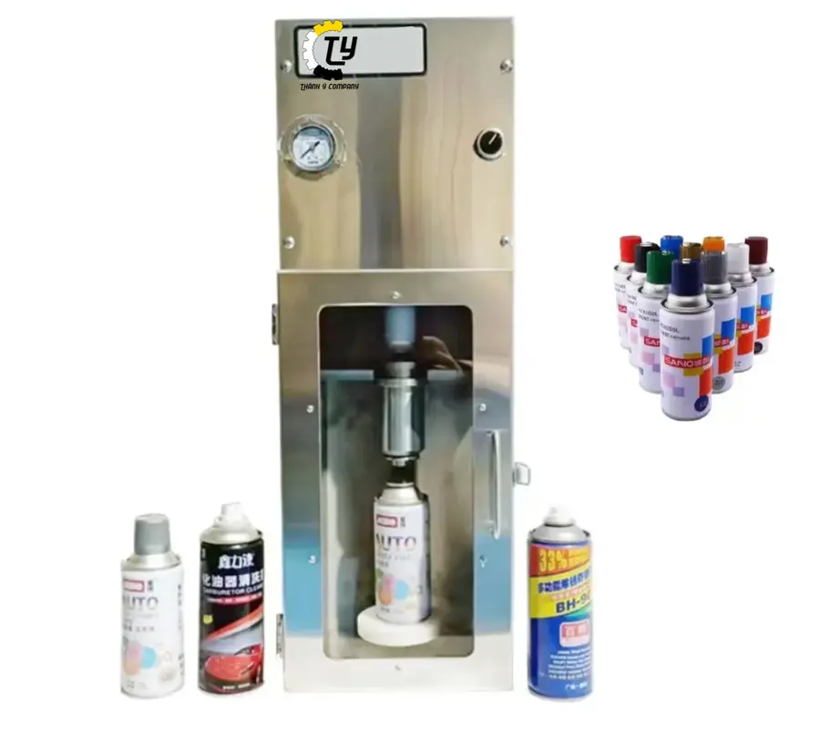 Máy Chiết Rót Chai Sơn Tự Động Bằng Khí Nén