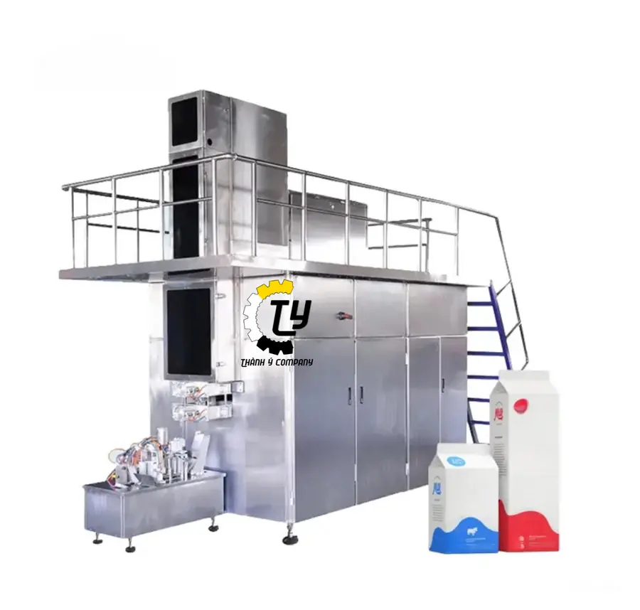 Máy Chiết Rót Và Đóng Gói Hộp Sữa Tự Động