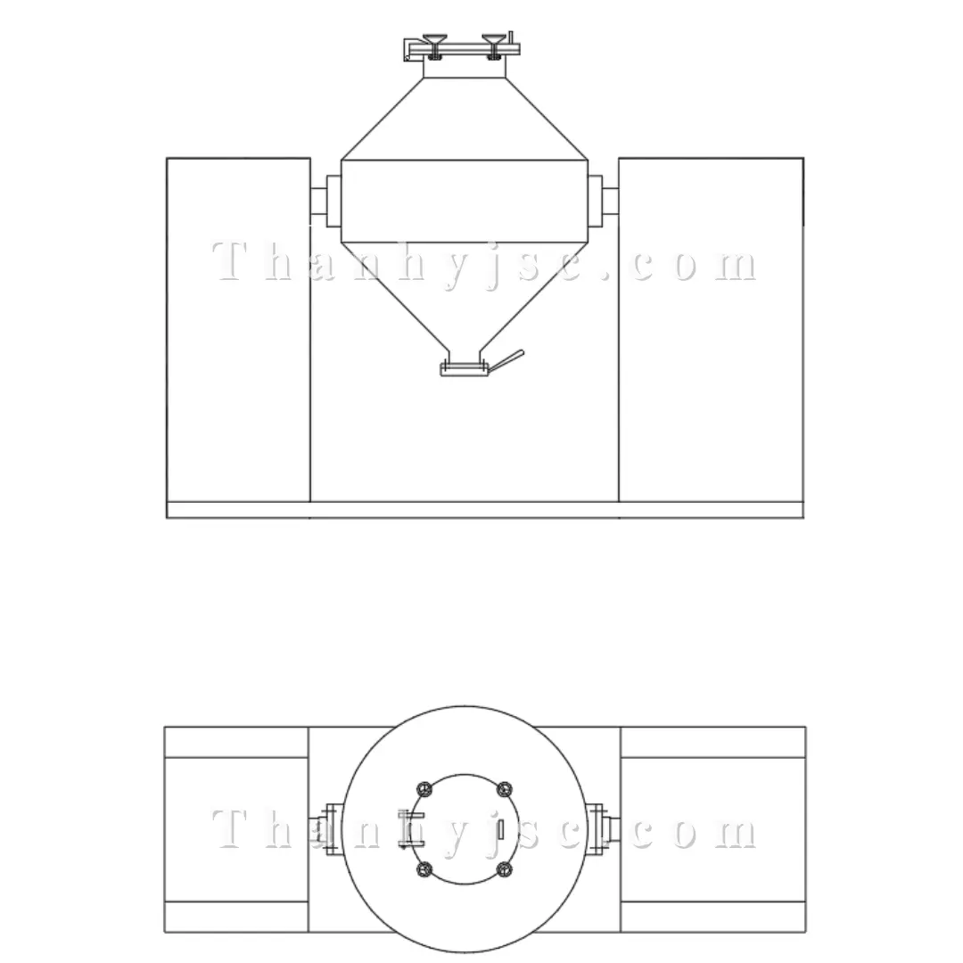 Cấu Tạo Và Nguyên Lý Hoạt Động Máy Trộn Nón Đôi